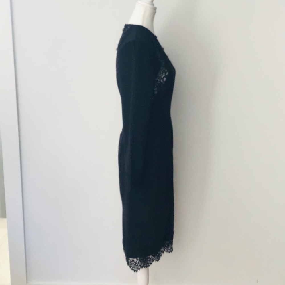 ZIMMERMANN size 1 (8/10) black lace fitted cocktail dress with long sleeves - Picture 8 of 9